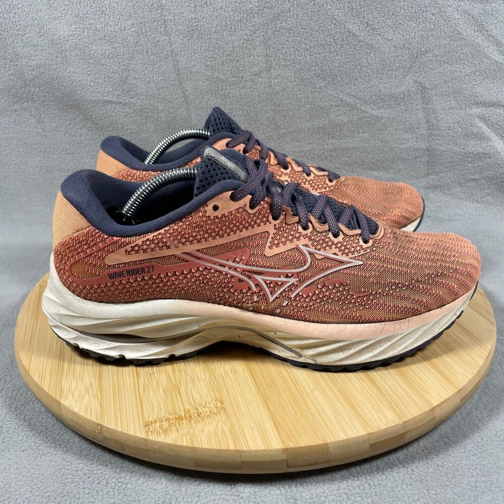 Mizuno Wave Rider 27 Womens Size 8.5 Coral Reef /White Running Shoes Sneakers